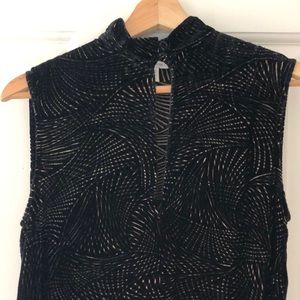 Burn-out viscose dress